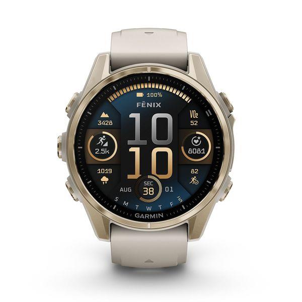 Garmin fenix 8 43mm Sapphire Soft Gold with Fog Gray and Dark Sandstone SmartWatch