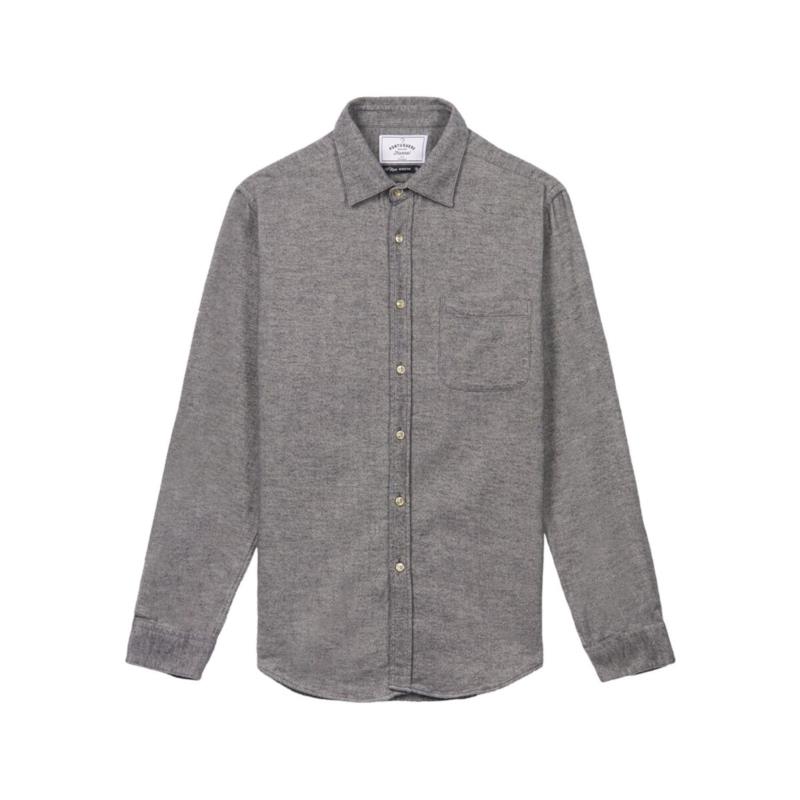 Πουκάμισο με μακριά μανίκια Portuguese Flannel Teca Shirt - Light Grey