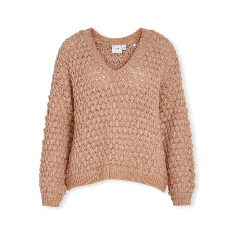 Πουλόβερ Vila Evali Knit L/S - Natural Melange