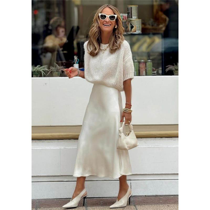 must have σατέν φούστα Julienne off white