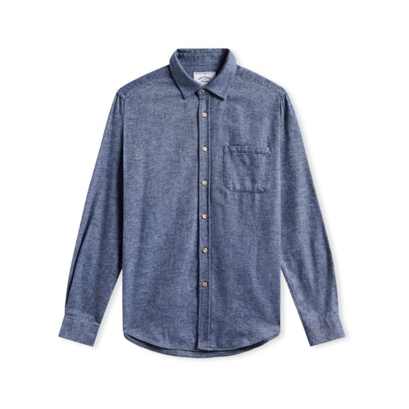 Πουκάμισο με μακριά μανίκια Portuguese Flannel Teca Shirt - Indigo