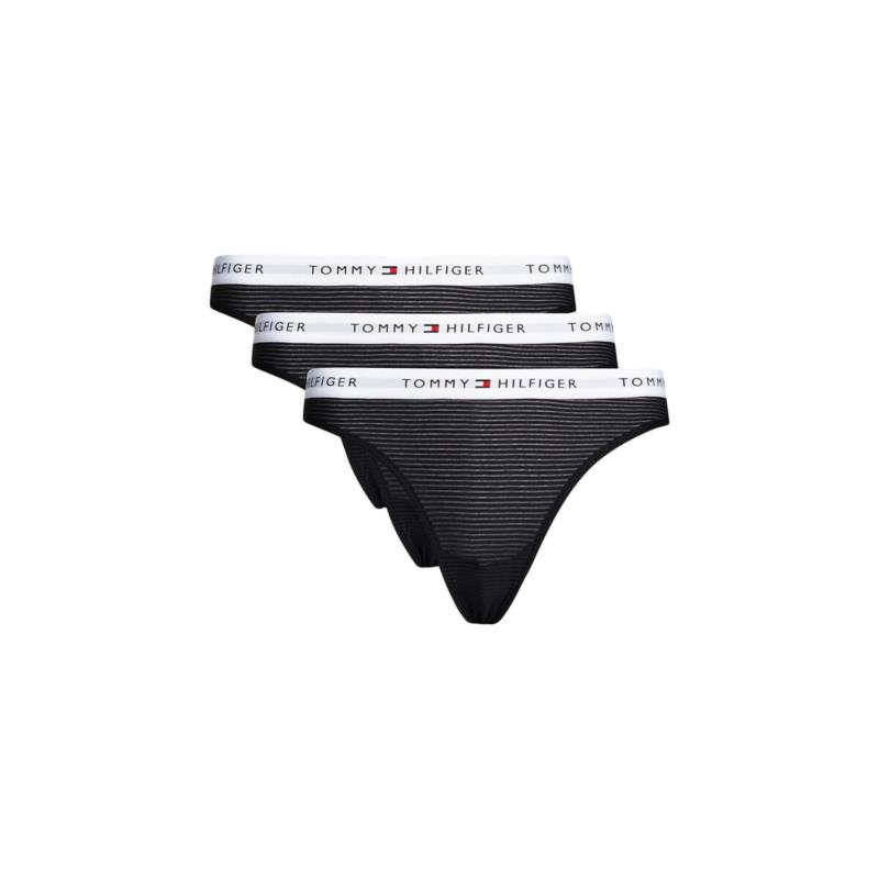 Εσώρουχα και μποξεράκια εγκυμοσύνης Tommy Hilfiger WAISTBAND LOGO 3 PACK MESH THONG WOMEN