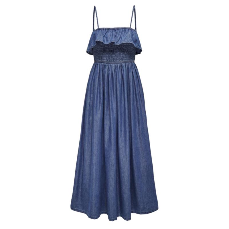 Φόρεμα Only Onltrista Bea Sl Long Sm DenimBj 15319687-Medium Blue Denim Γυναικείο