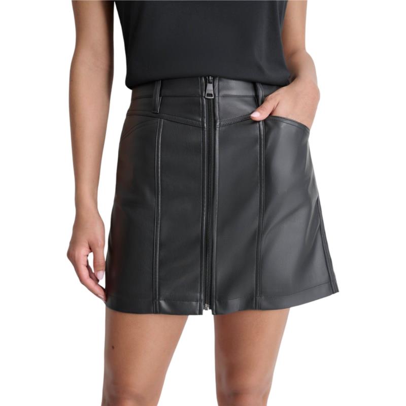 Φούστα DKNY Μίνι Με Φερμουάρ Μπροστά DJ4K9500-BLK-BLACK Γυναικείο