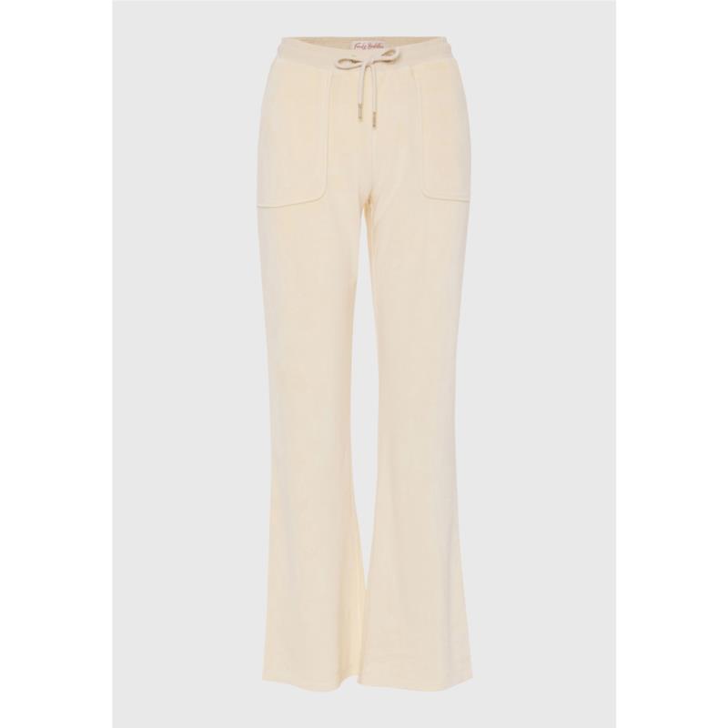 Flare fit παντελόνι φόρμας σε βελουτέ ύφασμα