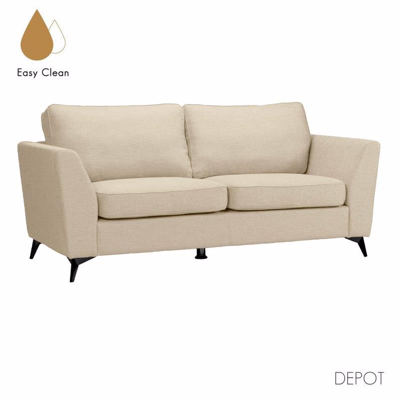 Liberta - Maison BOEL Τριθέσιος Καναπές Beige 200x86x92cm 71-0150