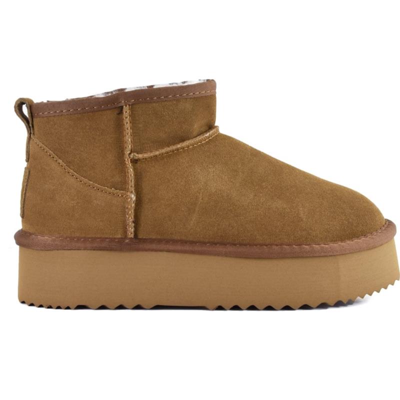 Καμελ δίπατο δερμάτινο Australian Boot Kelara 41209