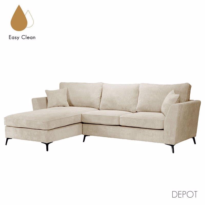 Liberta - Maison BOEL Καναπές Beige Αριστερή Γωνία 280x170x92cm 71-0126