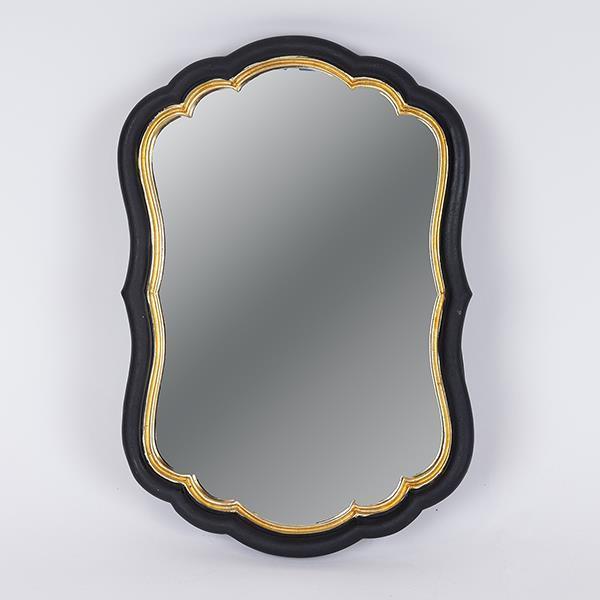 Καθρέπτης Τοίχου Polyresin Χρυσός-Μαύρος 23,2x2,3x34,5εκ. ESTHETI 751-12030 (Υλικό: Polyresin, Χρώμα: Μαύρο) - ESTHETI - 751-12030