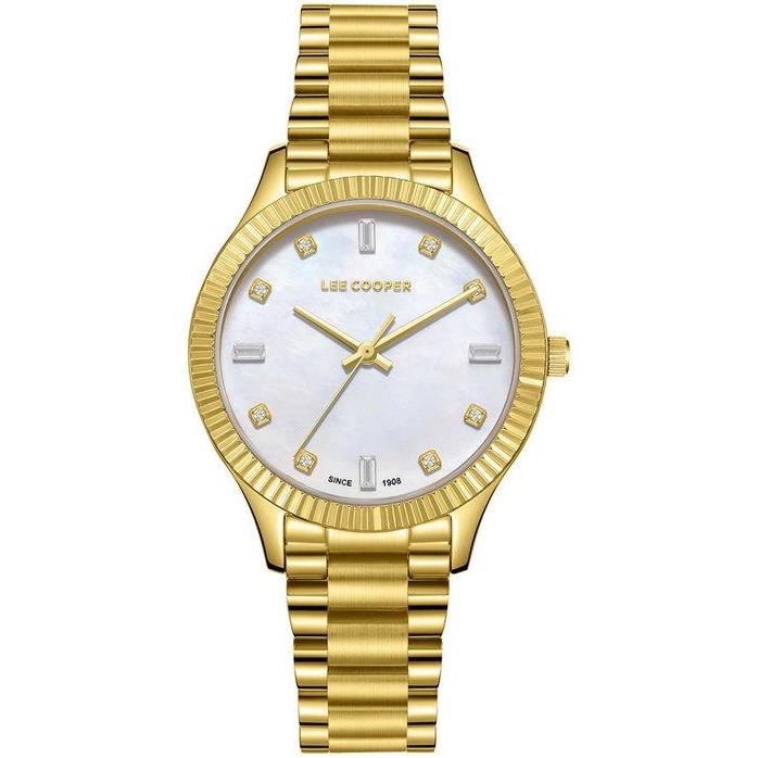 LEE COOPER Crystals - LC08079.120, Gold case with Metal Bracelet