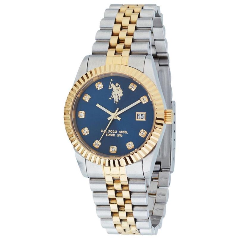 U.S. POLO Audrey Crystals - USP8356BL, Silver case with Stainless Steel Bracelet