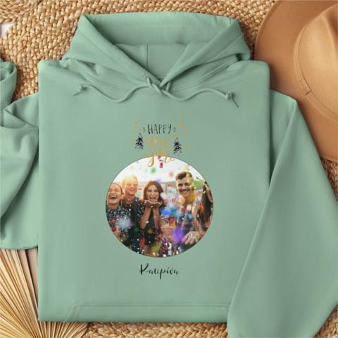 Happy New Year - Hoodie Μέντα L