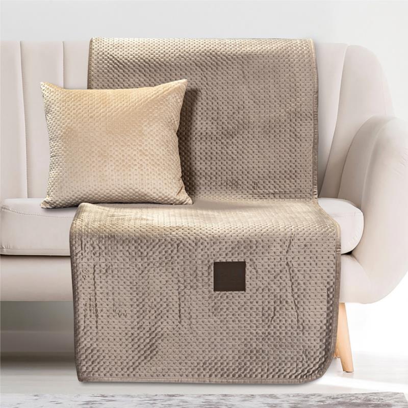 Beauty Home Ριχτάρι Τριθέσιο Velvety 180x300 Art 8410 Μπεζ