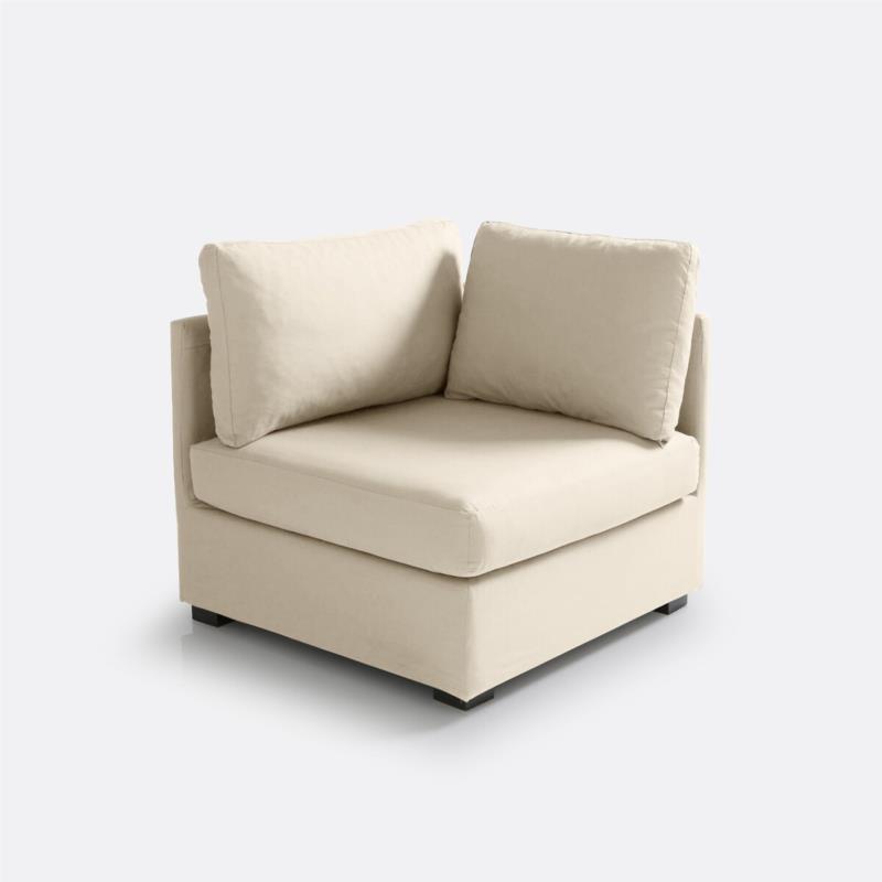 Γωνιακή πολυθρόνα Bultex από βαμβάκι Μ84xΠ84xΥ80cm