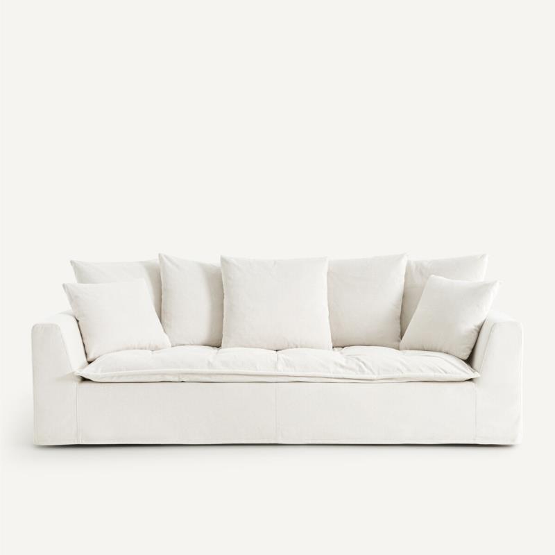 Καναπές με μελανζέ ταπετσαρία Μ111xΠ213xΥ88cm