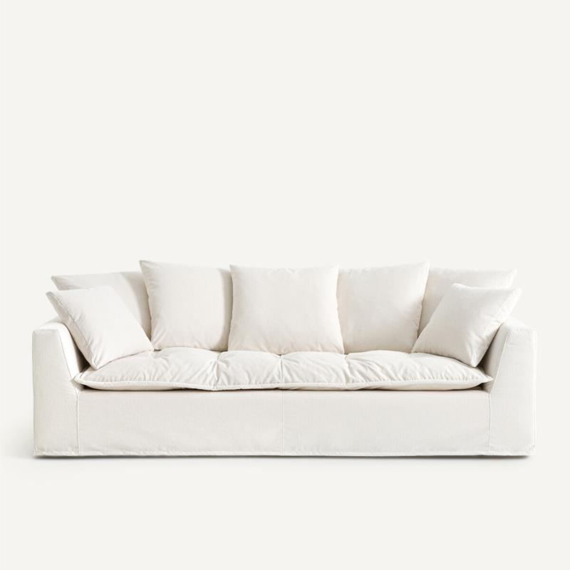Καναπές με σενίλ ταπετσαρία Μ111xΠ213xΥ88cm