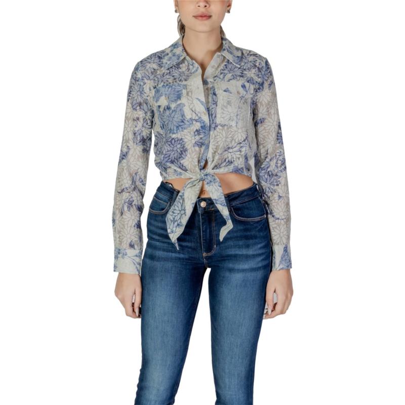 Πουκάμισα Guess LS ADELAIDE BOW W5GH03 WH4K2