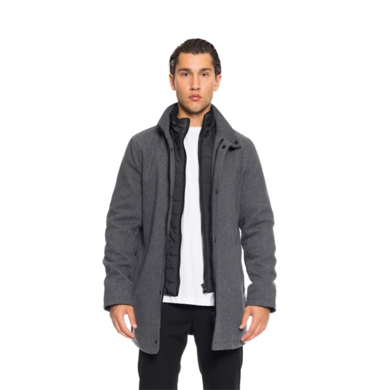 Biston fashion ανδρικό demi πανοφώρι με γιακά ΣΚ. ΓΚΡΙ 52-201-120-010-M