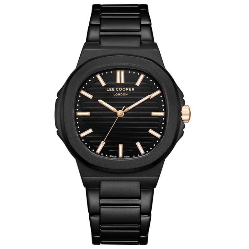 LEE COOPER Men's - LC08016.651, Black case with Metal Bracelet