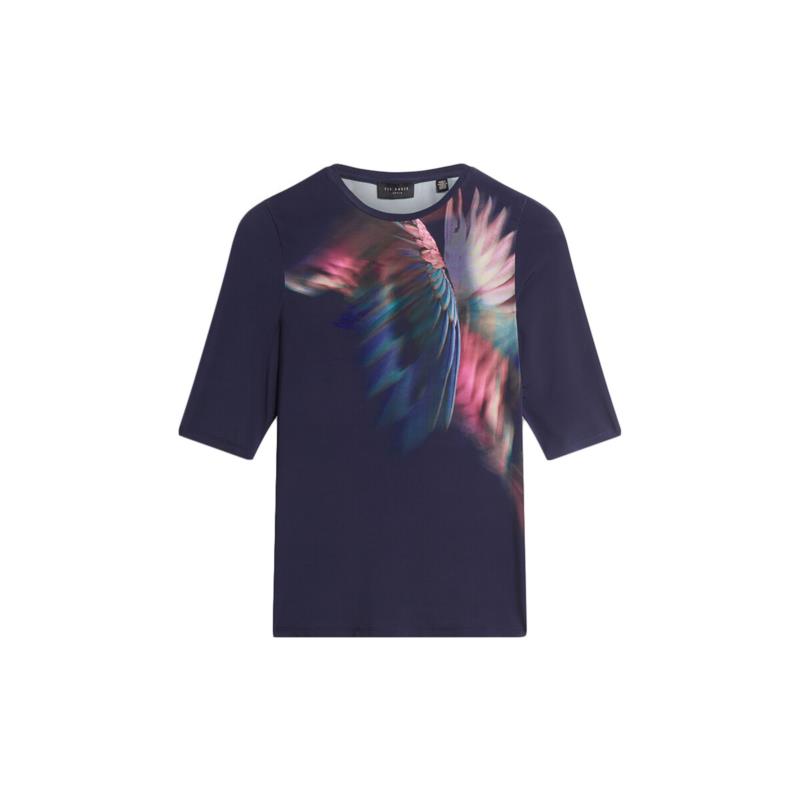 T-shirt με κοντά μανίκια Ted Baker HANNAZ PRINTED HALFSLEEVE TOP WOMEN