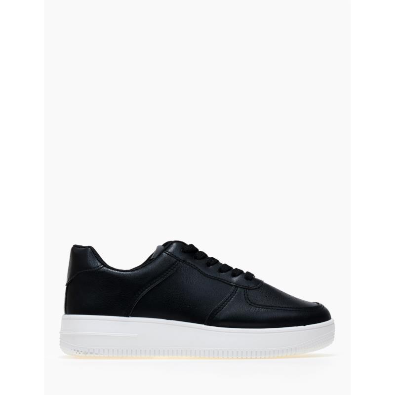 Γυναικεία sneakers μονόχρωμα - Μαύρο