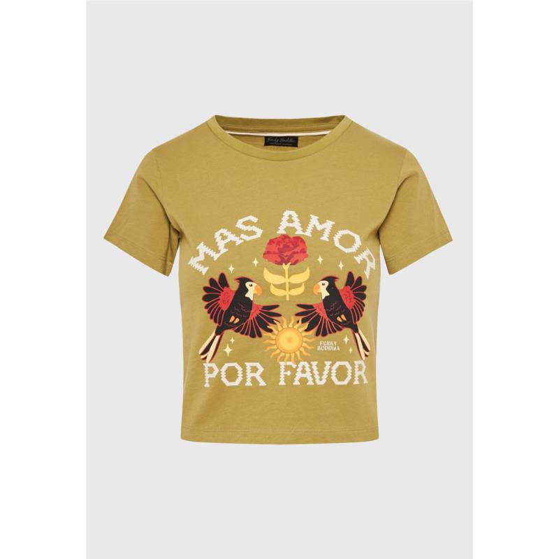 Garment dyed t-shirt με exotic τύπωμα