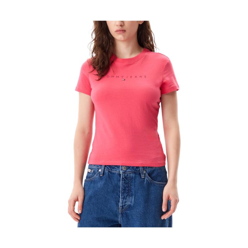 T-shirt με κοντά μανίκια Tommy Hilfiger TOMMY JEANS SLIM TONAL LINEAR T-SHIRT WOMEN