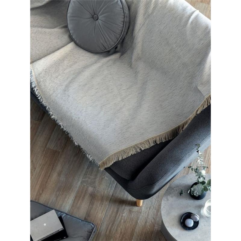 ΡΙΧΤΑΡΙ ΤΡΙΘΕΣΙΟ PALAMAIKI HOME AGNES GREY 180X300CM
