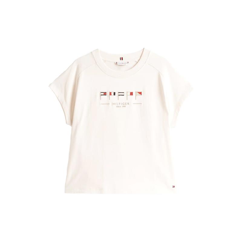 T-shirt με κοντά μανίκια Tommy Hilfiger SAIL FLAGS RELAXED CREW NECK T-SHIRT WOMEN