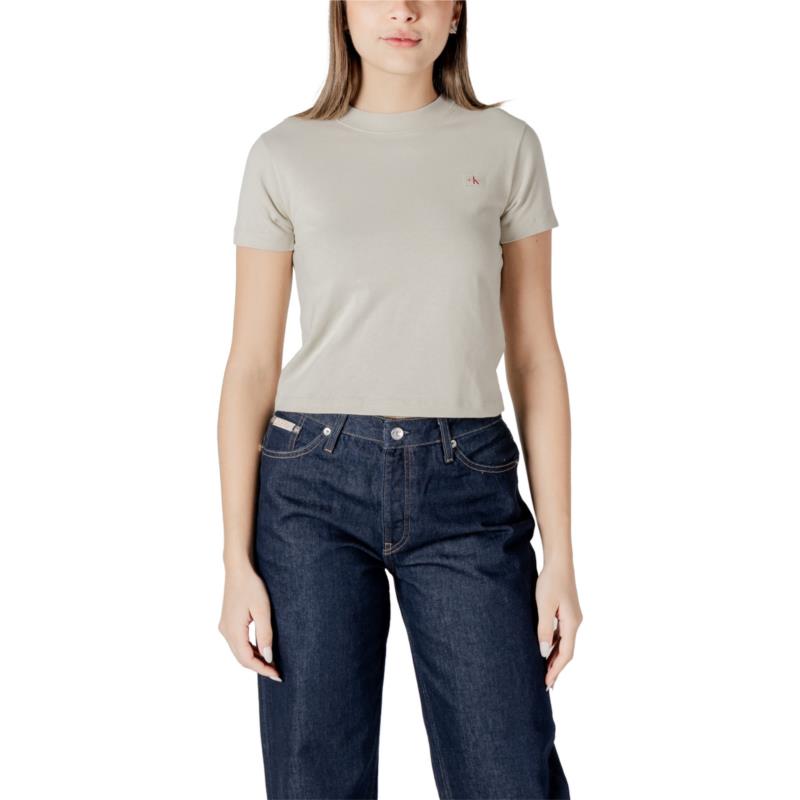 T-shirt με κοντά μανίκια Calvin Klein Jeans WOVEN LABEL PEACHED J20J224202