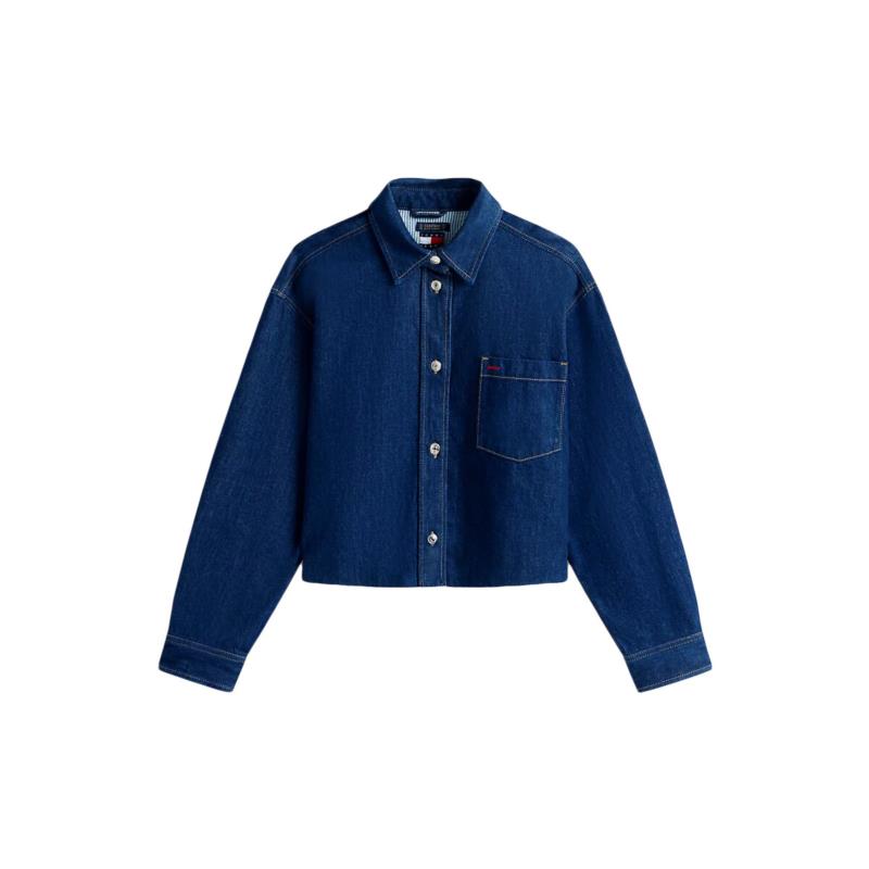Πουκάμισα Tommy Hilfiger TOMMY JEANS CRΟP DENIM SHIRT WOMEN