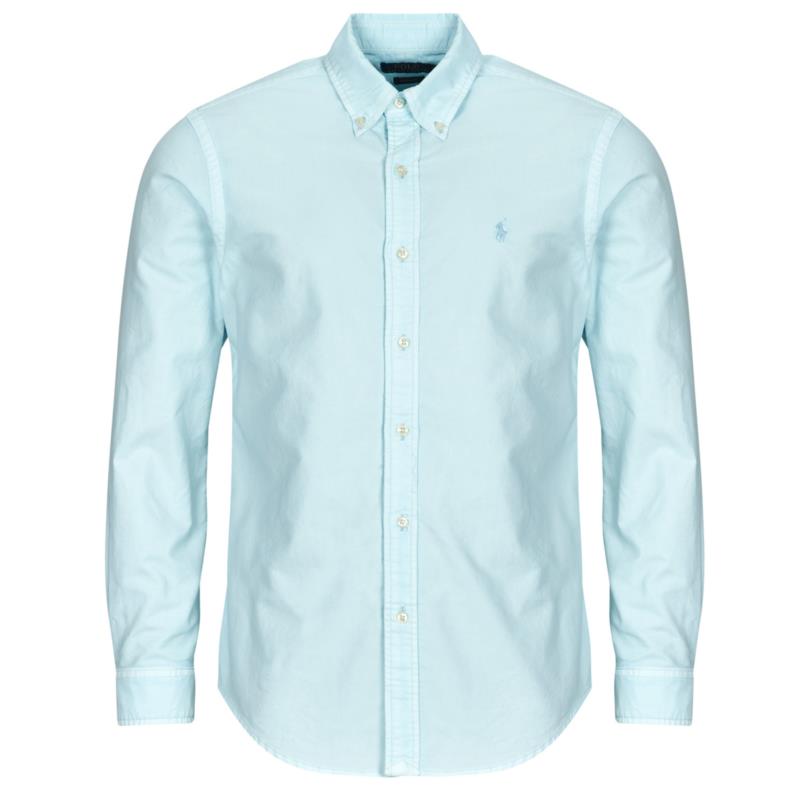 Πουκάμισο με μακριά μανίκια Polo Ralph Lauren CHEMISE DROITE CUSTOM EN OXFORD LEGER TEINTURE MINERALE
