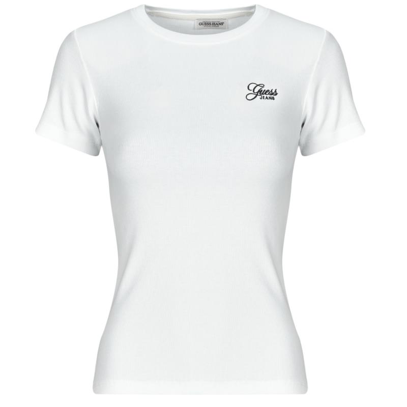 T-shirt με κοντά μανίκια Guess SS CN SNAP EMBRO SLIM TOP