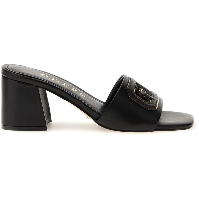 GUESS μαύρο δερμάτινο mule GALS