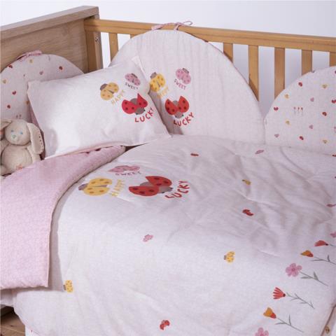 Κουβερλί Κούνιας 110X140 Nef Nef Lady Bug Ecru (110x140)
