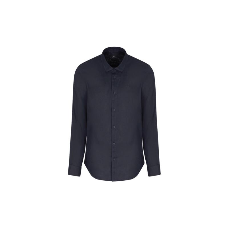 Πουκάμισο με μακριά μανίκια EAX LINEN SHIRT MEN