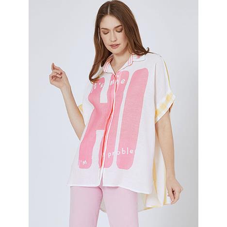 Πουκαμίσα εμπριμέ oversized SN9844.3207+1