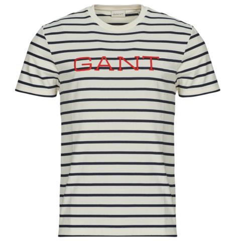 T-shirt με κοντά μανίκια Gant GRAPHIC STRIPED SS T-SHIRT