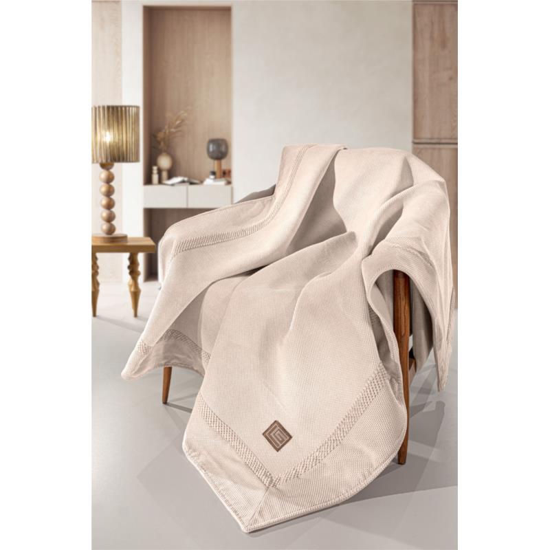 Ριχτάρι Τριθέσιος Suede Microfiber Rubicon Champagne 170x300εκ. Guy Laroche (Ύφασμα: Microfiber, Χρώμα: Σαμπανί) - Guy Laroche - 5206480672392