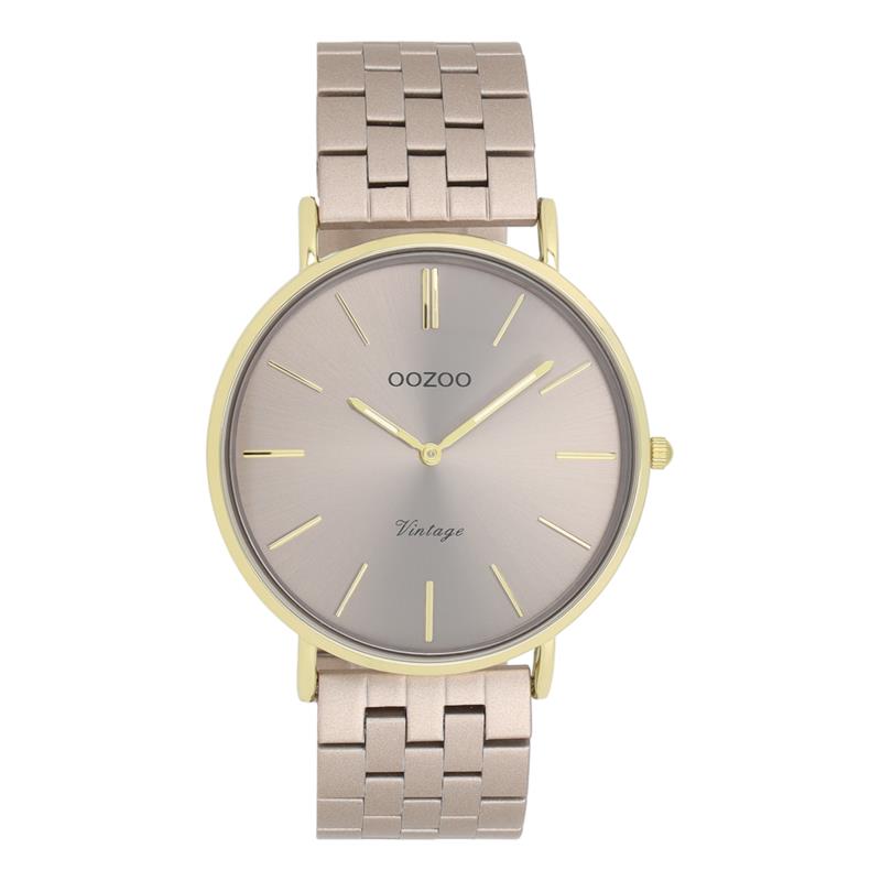 OOZOO Vintage - C20404, Gold case with Stainless Steel Bracelet
