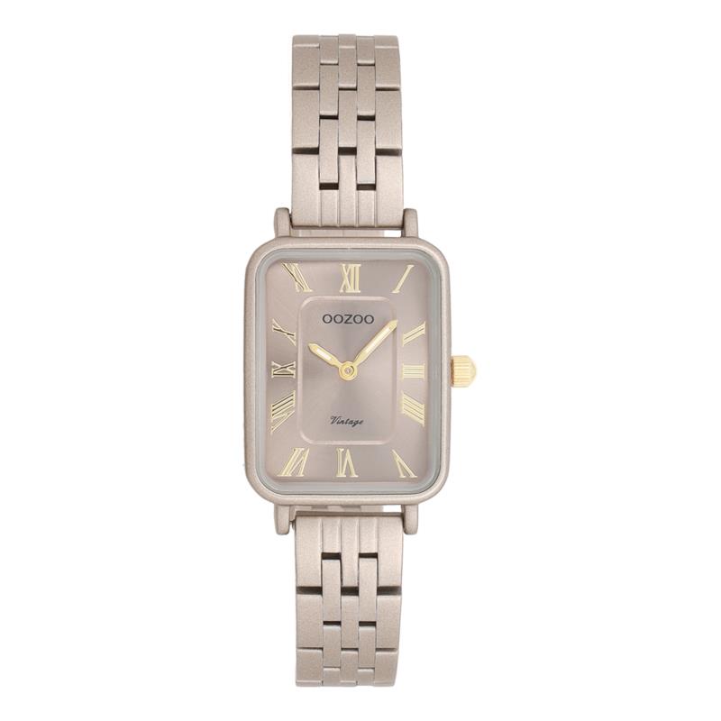 OOZOO Vintage - C20412, Grey-Brown case with Stainless Steel Bracelet