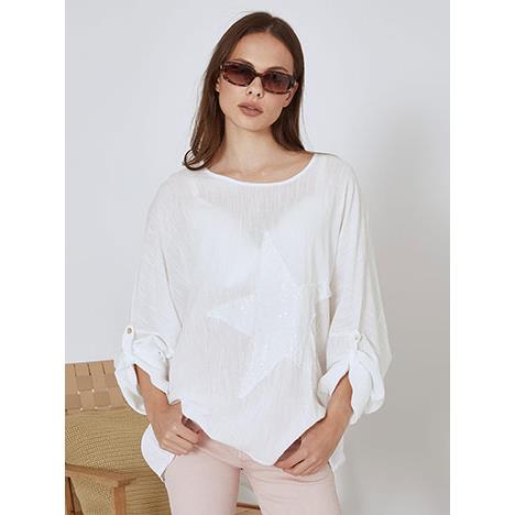 Μπλούζα oversized με αστέρι SN7639.4522+2