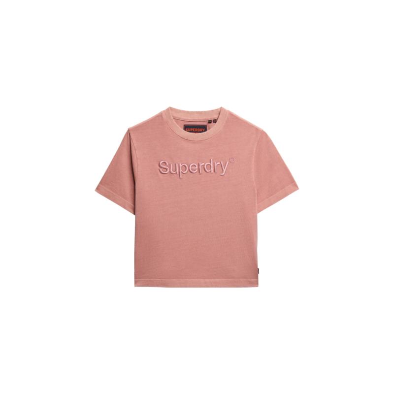 Superdry - EMB CORE LOGO BOXY LOOSE TEE ΜΠΛΟΥΖΑ ΓΥΝΑΙ - ASH ROSE