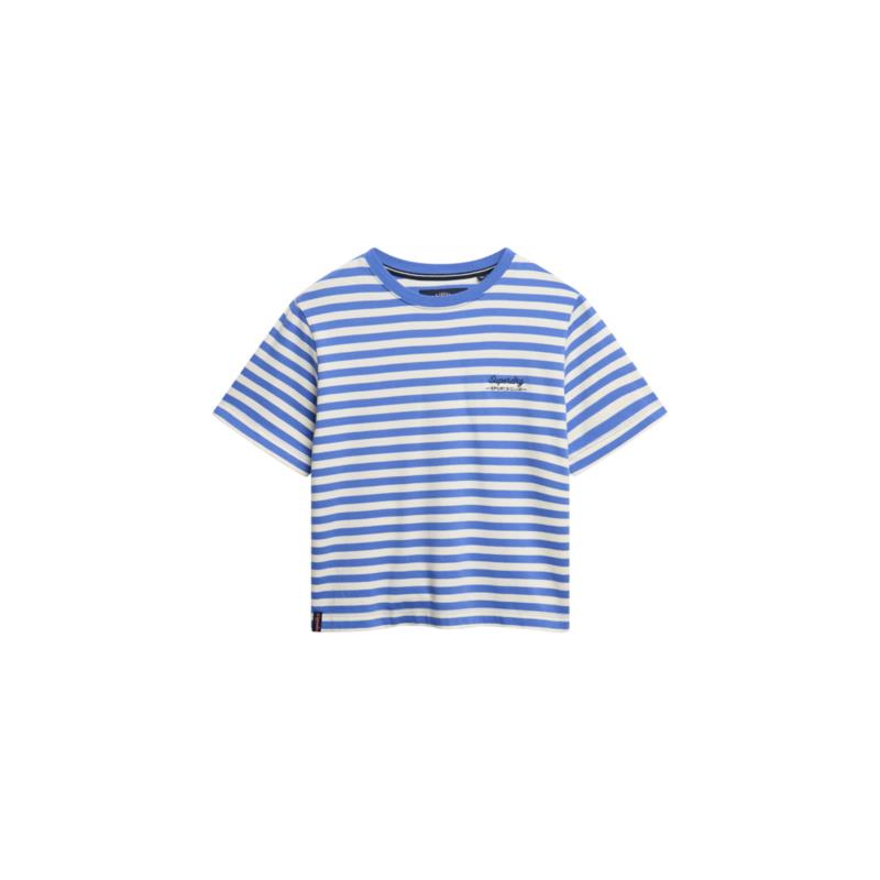 Superdry - COUNTRY CLUB PLAIN T-SHIRT ΜΠΛΟΥΖΑ ΓΥΝΑΙΚΕΙΟ - BLUE STRIPE