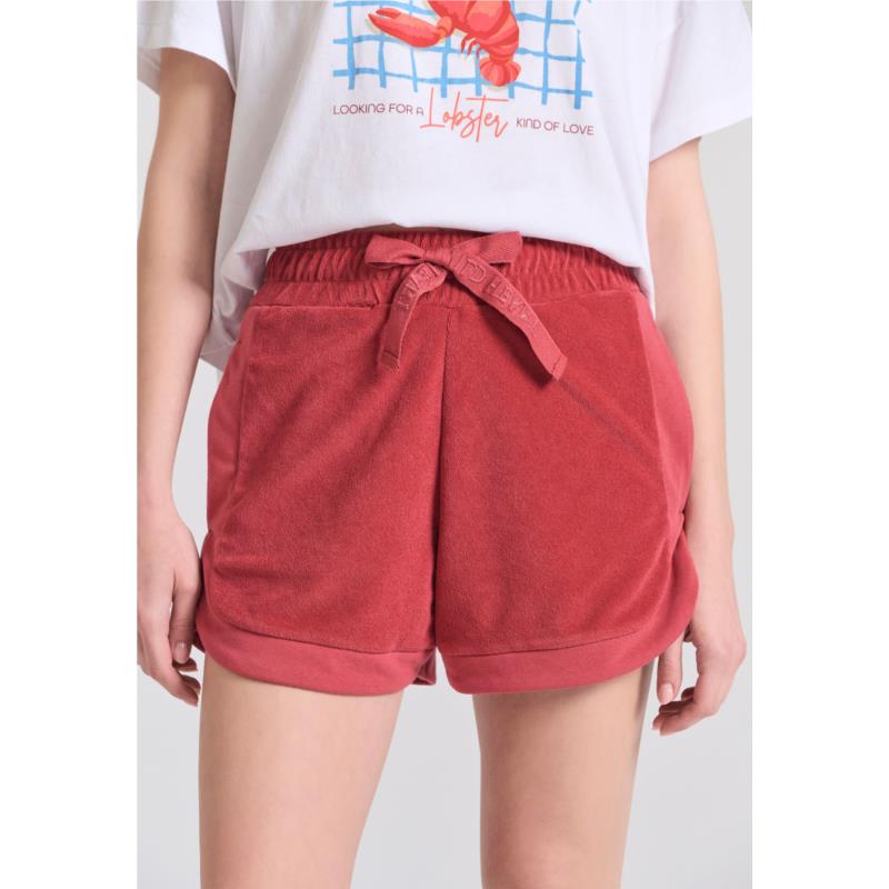 Loose fit γυναικείο πετσετέ σορτς