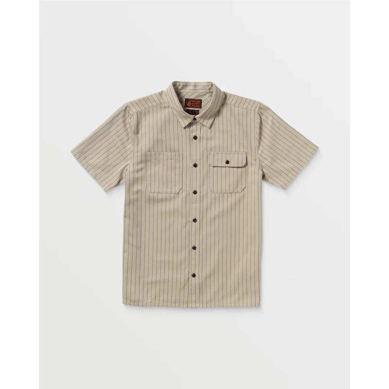 Volcom - TRADE STONE SS ΠΟΥΚΑΜΙΣΟ ΑΝΔΡΙΚΟ - LIGHT KHAKI