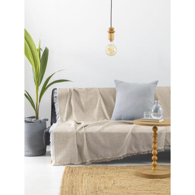 ΡΙΧΤΑΡΙ ΤΡΙΘΕΣΙΟ PALAMAIKI HOME KIKI BEIGE (180X300CM)