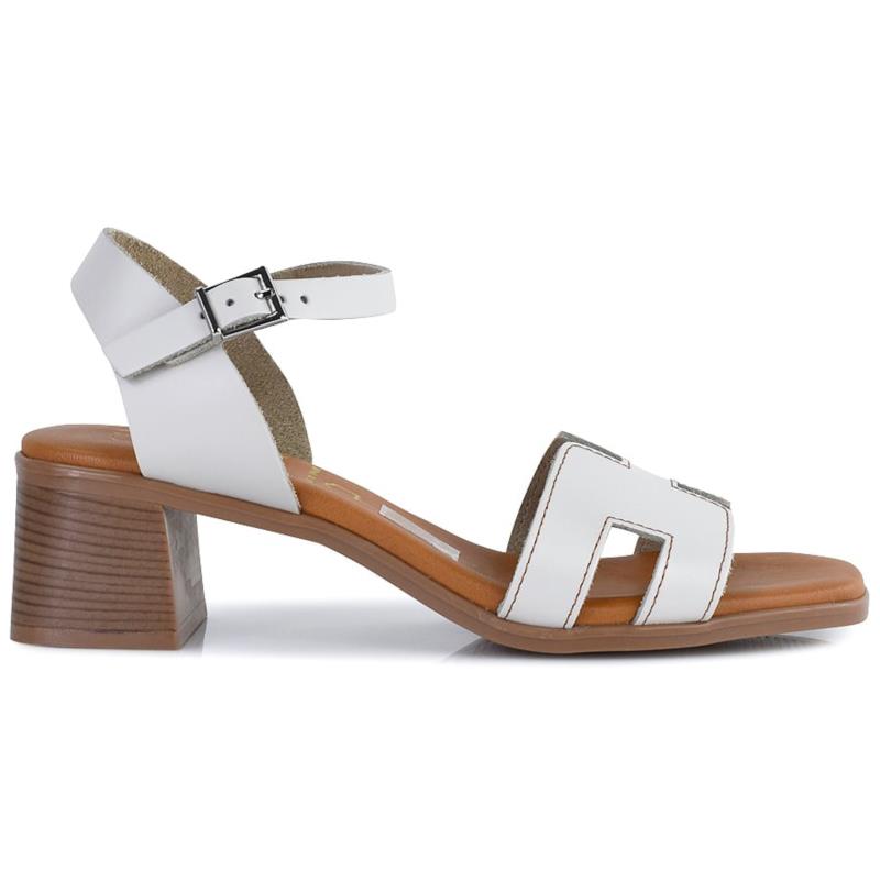 Δερμάτινο μπεζ πέδιλο Oh my Sandals 5611