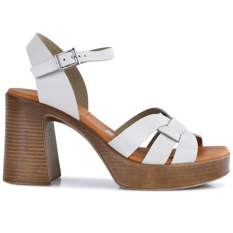 Δερμάτινο μπεζ πέδιλο Oh my Sandals 5640