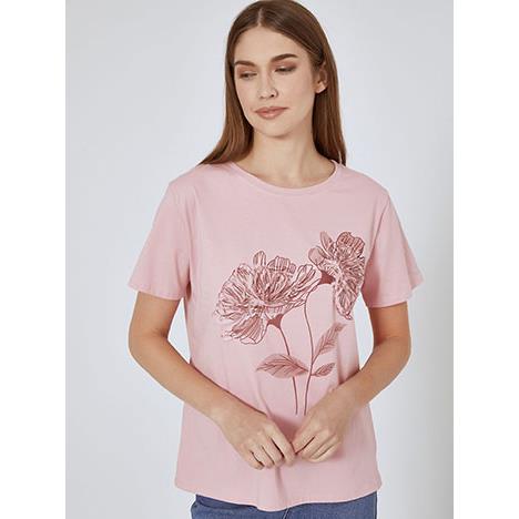 T-shirt με μεταλλιζέ λουλούδι SN9844.4007+4